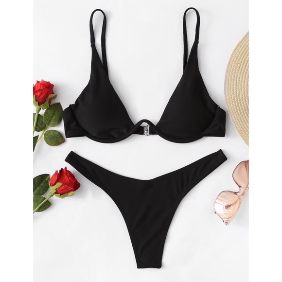 deep plunge underwire bikini